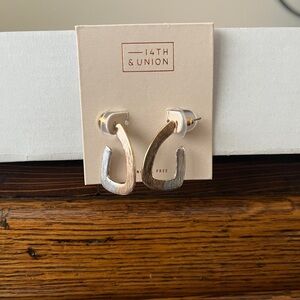 Nordstrom 14th & Union Gold and Silver Hoop Earrings